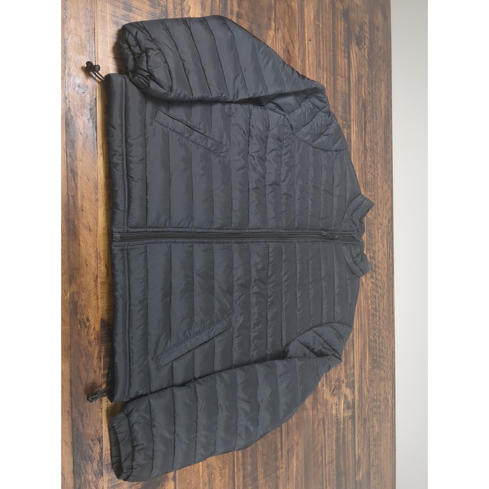 Aeropostale Slim Puffer Coat Sz Small Black‎ Recycled Fill